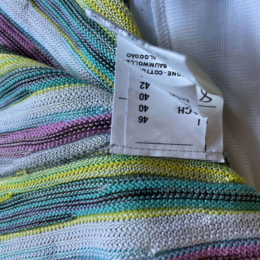M Missoni stripes dress euro 46 US 10 knit belt - Picture 7 of 9